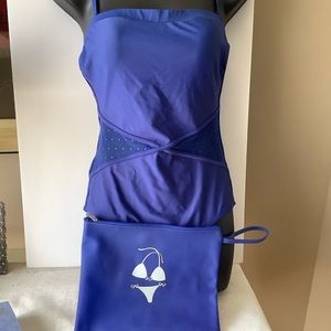 Cristina swimwear purple size 8 with rubber bag